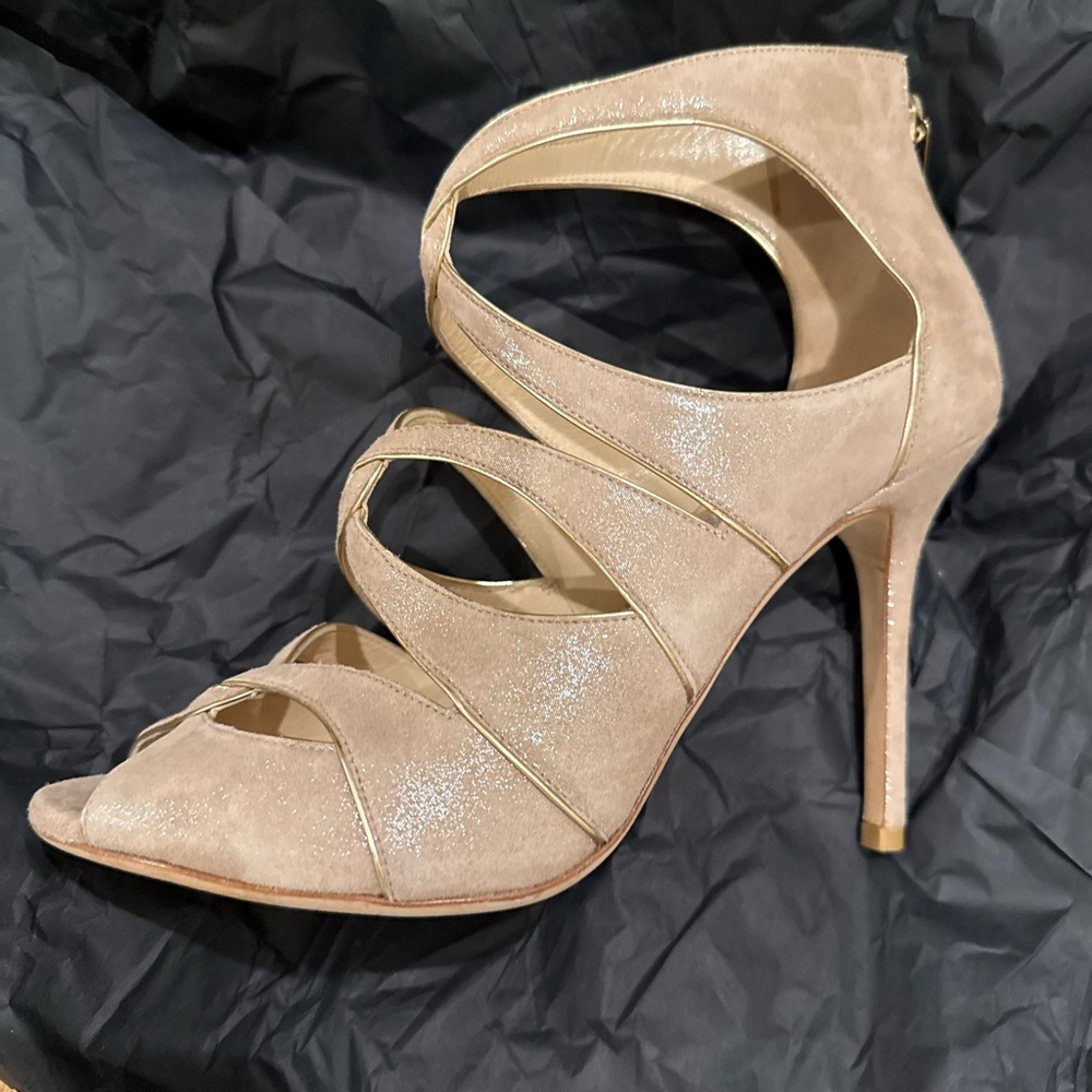 Jimmy Choo - Elegant Beige Strappy Heels